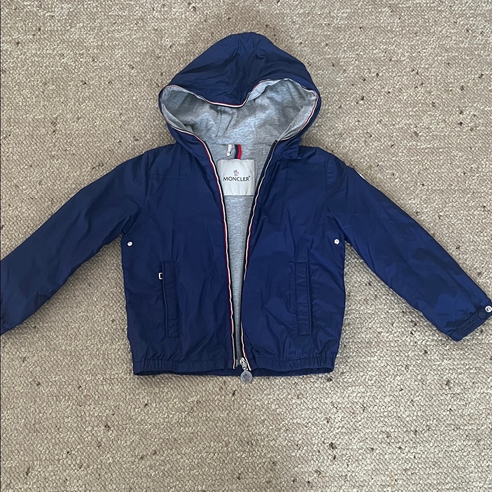 Moncler Kids Navy Hooded Jacket